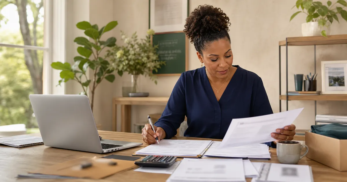 ESA provider assembling an itemized Georgia ESA invoice with service, order and fulfillment records