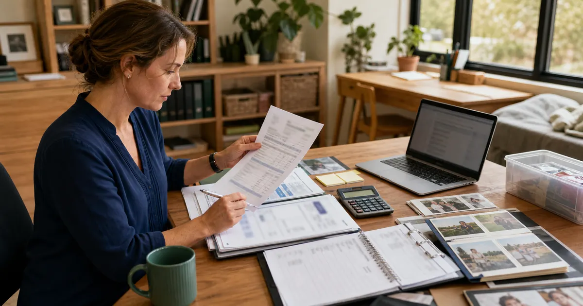ESA provider assembling an itemized Iowa ESA invoice with service, order and fulfillment records