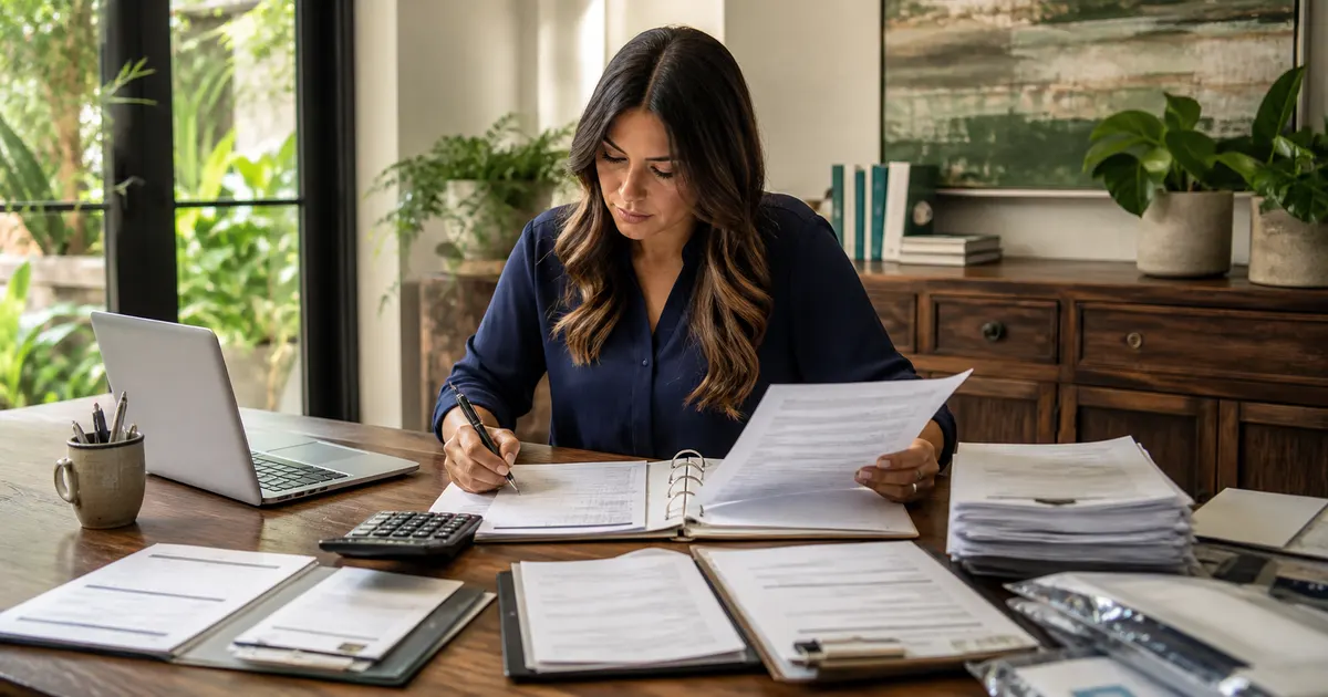 ESA provider assembling an itemized Louisiana ESA invoice with service, order and fulfillment records
