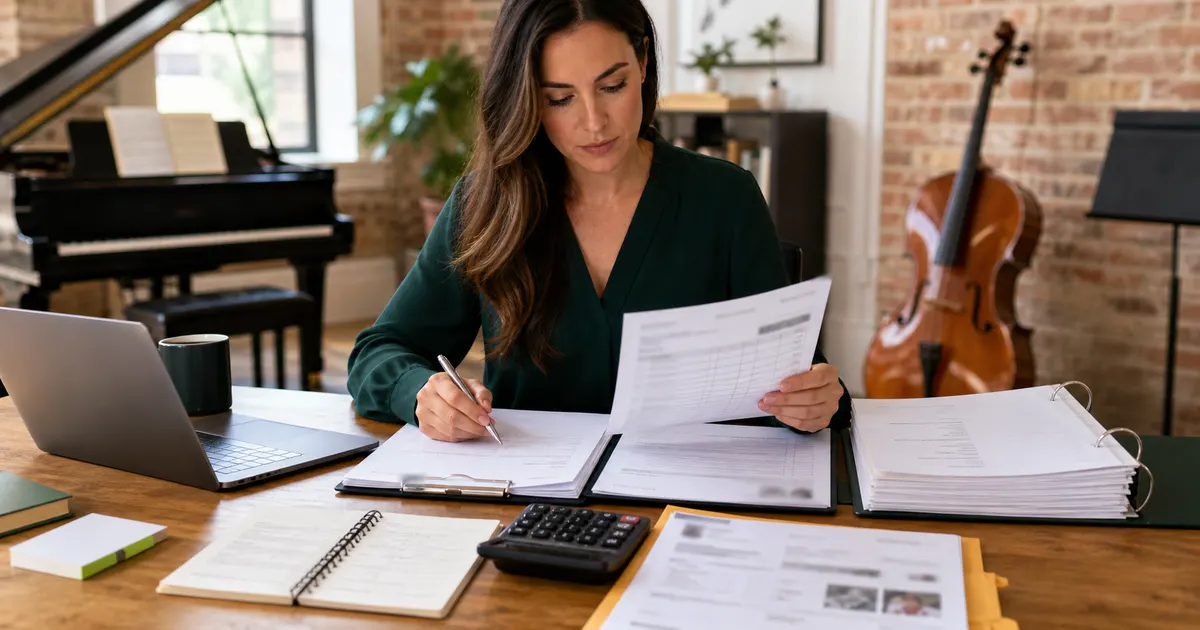 ESA provider assembling an itemized Tennessee ESA invoice with service, order and fulfillment records