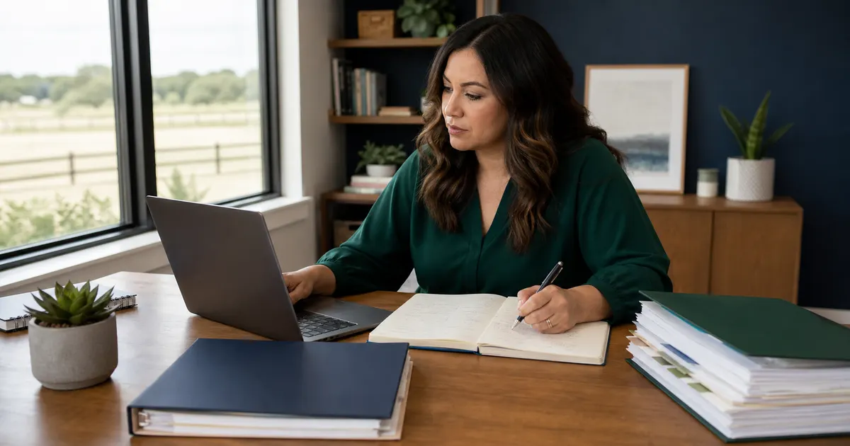 Texas education provider reviewing the official Education Freedom Accounts (TEFA) source beside dated research notes